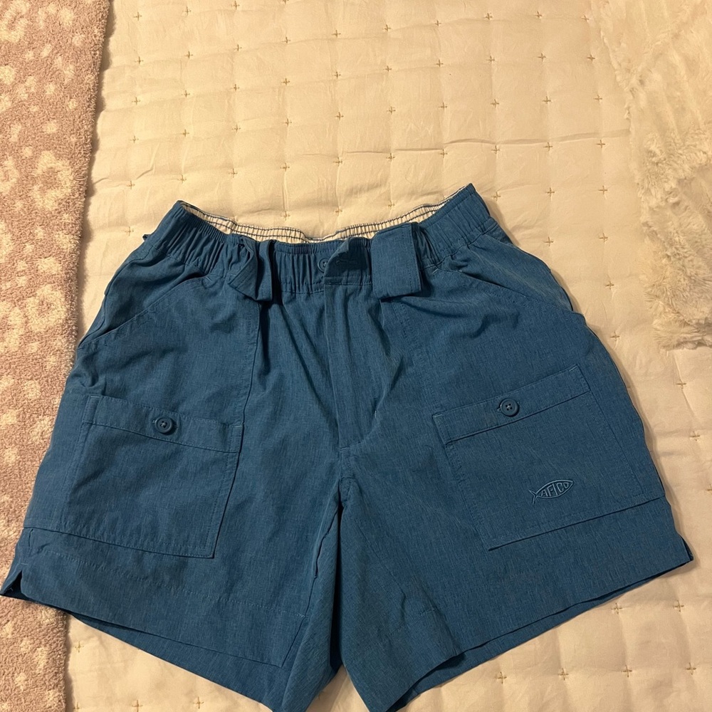 AFTCO Blue Elastic Waist Shorts